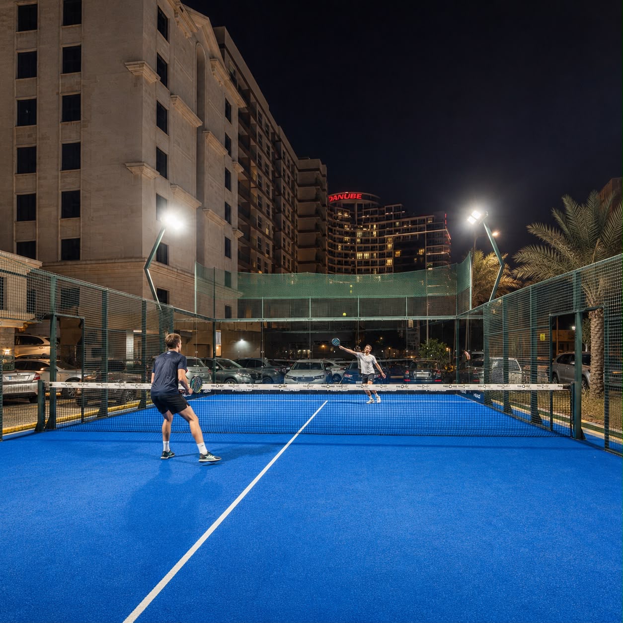 A player hitting an overhead smash at Smash Tribe